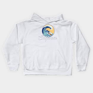 Surfing in California Kids Hoodie